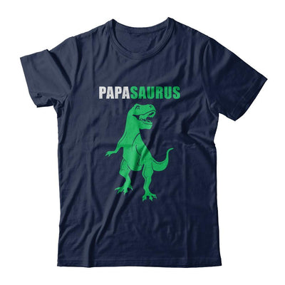 Papasarus Funny Dinosaur First Time Papa Fathers Day-T-Shirt & Hoodie-Classic T-Shirt-Navy