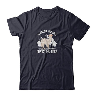 Adventure You Say? Alpaca My Bags-T-Shirt & Tank Top-Premium T-Shirt-Midnight Navy