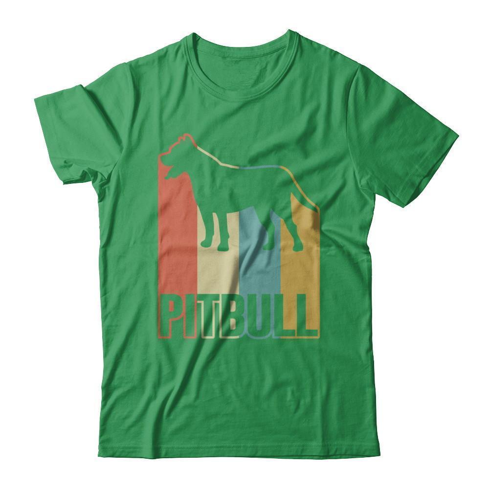 Classic Vintage Retro Style Pitbull Dog-T-Shirt & Hoodie-Premium T-Shirt-Kelly Green