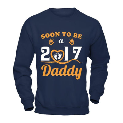 Soon To Be A Daddy Since 2017-T-Shirt & Hoodie-Crewneck Sweatshirt-Navy