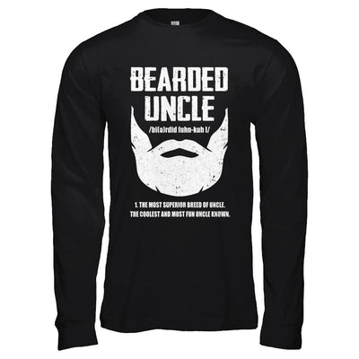 Bearded Funcle Funny Uncle Beard Definition-T-Shirt & Hoodie-Long Sleeve T-Shirt-Black