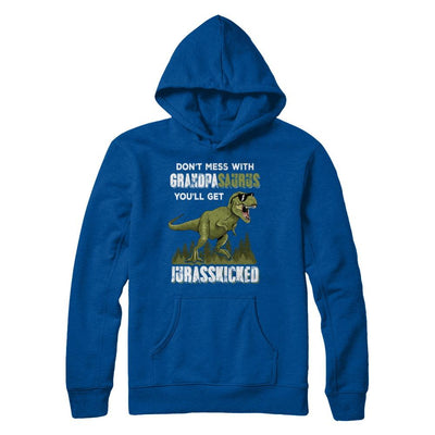 Don't Mess With Grandpasaurus You'll Get Jurasskicked-T-Shirt & Hoodie-Pullover Hoodie-Deep Royal