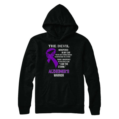 I Am The Storm Support Alzheimer's Awareness Warrior Gift-T-Shirt & Hoodie-Pullover Hoodie-Black