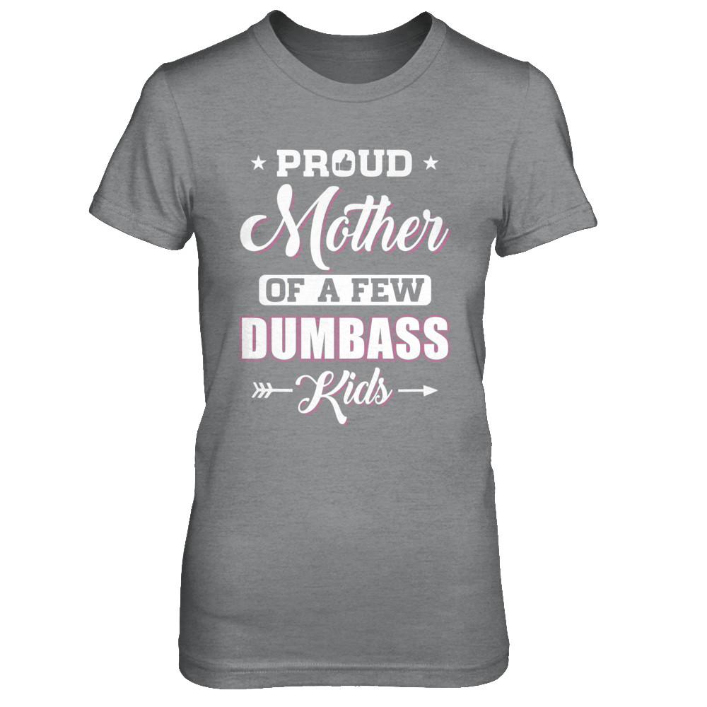 Proud Mother Of A Few Dumbass Kids Mothers Day Gift-T-Shirt & Hoodie-Women's T-Shirt-Sport Grey