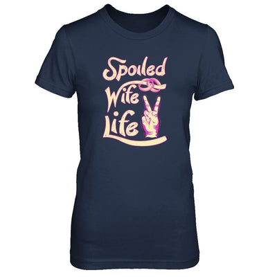 Spoiled Wife Life-T-Shirt & Tank Top-Women's T-Shirt-Navy