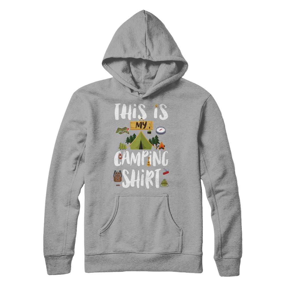 Funny This Is My Camping-T-Shirt & Hoodie-Pullover Hoodie-Light Steel