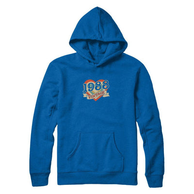 Vintage Retro Classic Heart Made In 1988-T-Shirt & Tank Top-Pullover Hoodie-Royal
