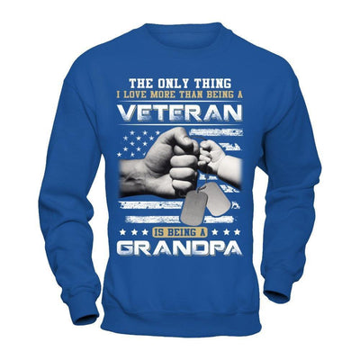 I Love More Than Being A Veteran Is Being A Grandpa-T-Shirt & Hoodie-Crewneck Sweatshirt-Royal