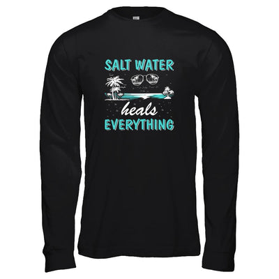 Saltwater Heals Everything-T-Shirt & Tank Top-Long Sleeve T-Shirt-Black