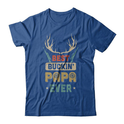 Vintage Best Buckin' Papa Ever Deer Hunting-T-Shirt & Hoodie-Classic T-Shirt-Royal