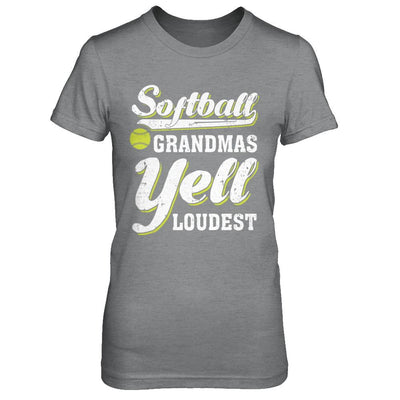 Softball Grandmas Yell Loudest-T-Shirt & Hoodie-Women's T-Shirt-Sport Grey