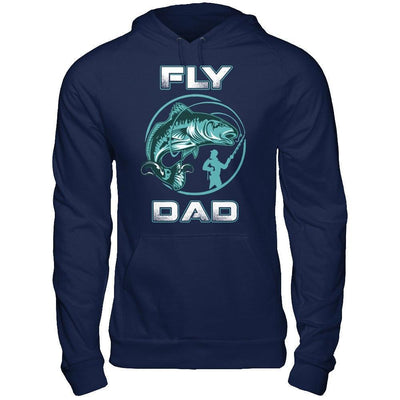 Fly Fishing Dad-T-Shirt & Hoodie-Pullover Hoodie-Navy