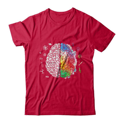 Colorful Brain Chemistry Science And Art-T-Shirt & Hoodie-Classic T-Shirt-Red