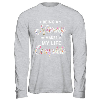 Being A Nanny Makes My Life Complete Mothers Day-T-Shirt & Hoodie-Long Sleeve T-Shirt-Sport Grey