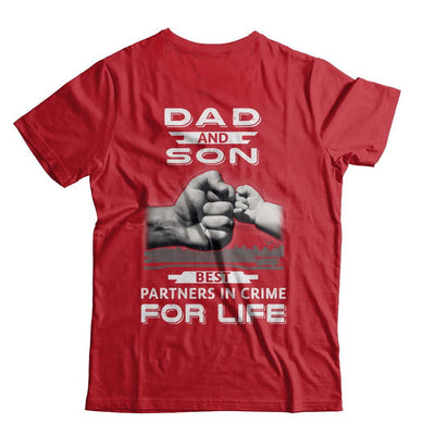 Dad And Son Best Partners In Crime For Life-T-Shirt & Hoodie-Classic T-Shirt-Red