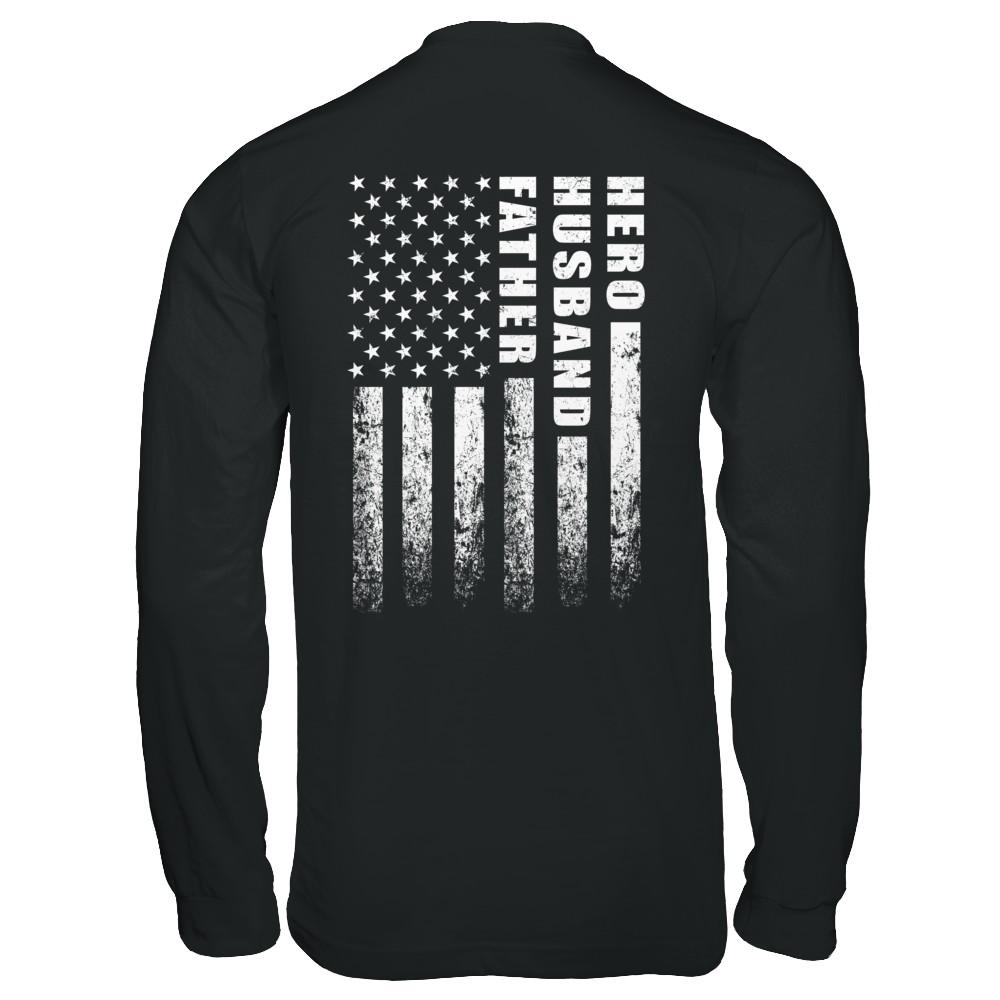 Veteran Soldier Husband Dad Hero Fathers Day Gift-T-Shirt & Hoodie-Long Sleeve T-Shirt-Black