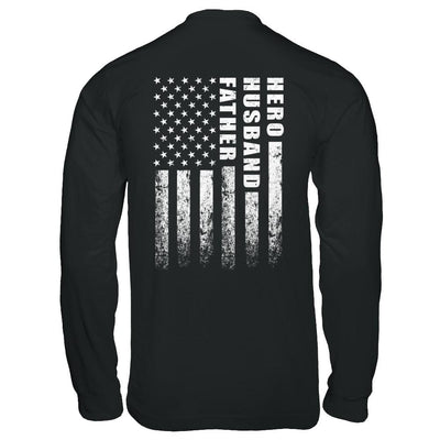 Veteran Soldier Husband Dad Hero Fathers Day Gift-T-Shirt & Hoodie-Long Sleeve T-Shirt-Black