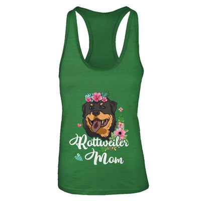 Rottweiler Mom Funny Dog Mom Gift Idea-T-Shirt & Tank Top-Women's Ideal Racerback Tank-Kelly Green