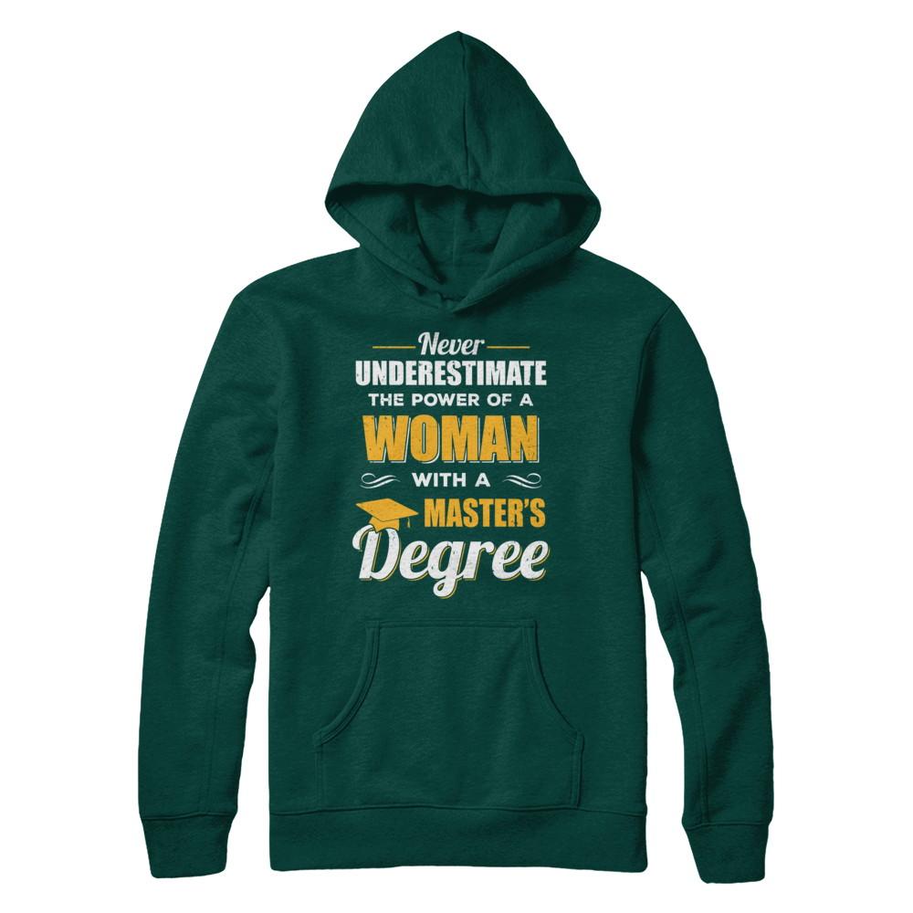 Funny Woman With A Masters Degree Graduation Gift-T-Shirt & Hoodie-Pullover Hoodie-Deep Forest