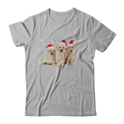 Funny Yellow Labrador Puppies Christmas Dog Gift-T-Shirt & Hoodie-Premium T-Shirt-Heather Gray
