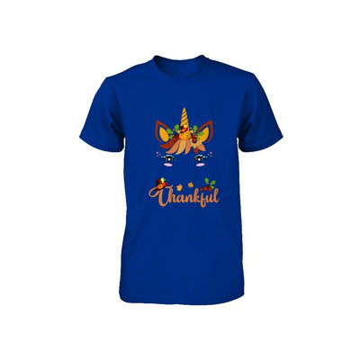 Thanksgiving Unicorn Pumpkin For Kids Youth-Youth Shirt-