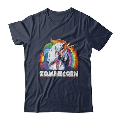 Zombiecorn Zombie Unicorn Halloween For Women-T-Shirt & Hoodie-Classic T-Shirt-Navy