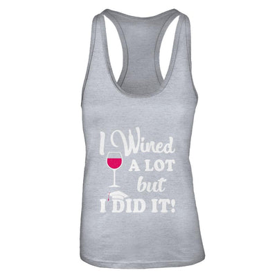Graduation Masters Degree Gift I Did It Wine Lovers-T-Shirt & Tank Top-Women's Ideal Racerback Tank-Heather Grey