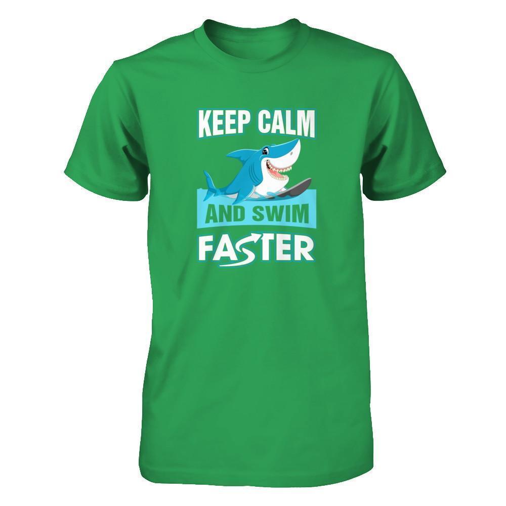 Keep Calm And Swim Faster-T-Shirt & Tank Top-Premium T-Shirt-Kelly Green
