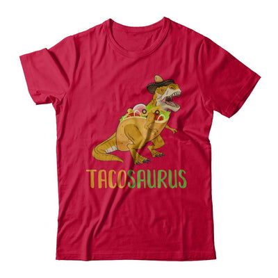 Funny Tacosaurus Tacos Dinosaur T-Rex Lover-T-Shirt & Hoodie-Classic T-Shirt-Red