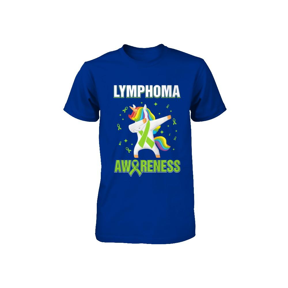 Inspirational Lymphoma Awareness Unicorn Support Youth-Youth Shirt-