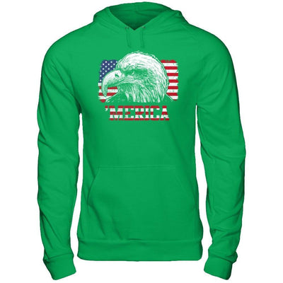 Usa Pride Merica Mullet Eagle 4Th Of July-T-Shirt & Hoodie-Pullover Hoodie-Irish Green