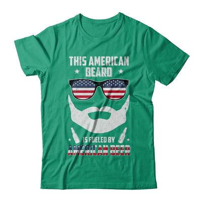 This American Beard Is Fueled By American Beer-T-Shirt & Hoodie-Classic T-Shirt-Kelly Green