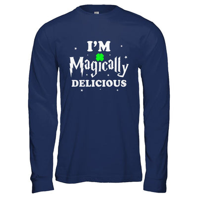 I'm Magically Delicious Funny St Patricks Day-T-Shirt & Hoodie-Long Sleeve T-Shirt-Navy