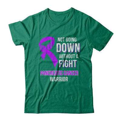 Not Going Down Without A Fight Pancreatic Cancer Warrior-T-Shirt & Hoodie-Classic T-Shirt-Kelly Green