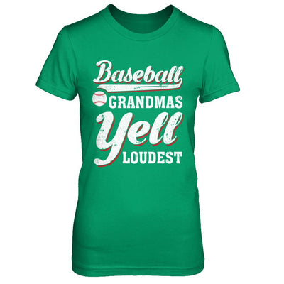 Baseball Grandmas Yell Loudest-T-Shirt & Hoodie-Women's T-Shirt-Irish Green