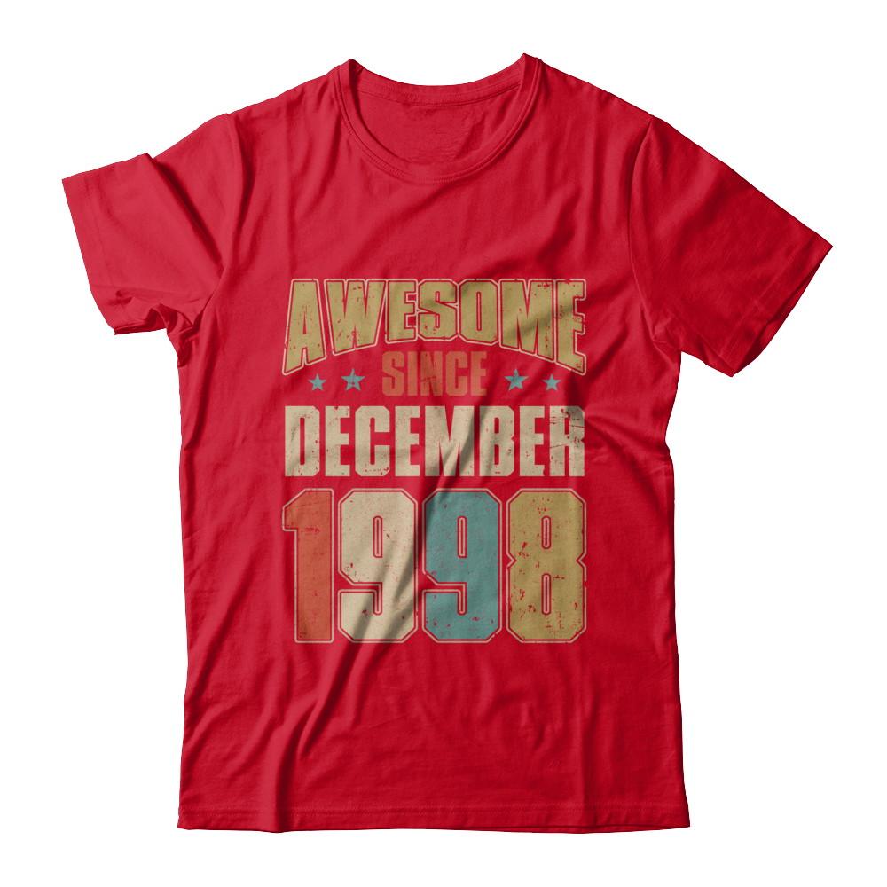 Vintage Retro Awesome Since December 1998 23th Birthday-T-Shirt & Hoodie-Premium T-Shirt-Red
