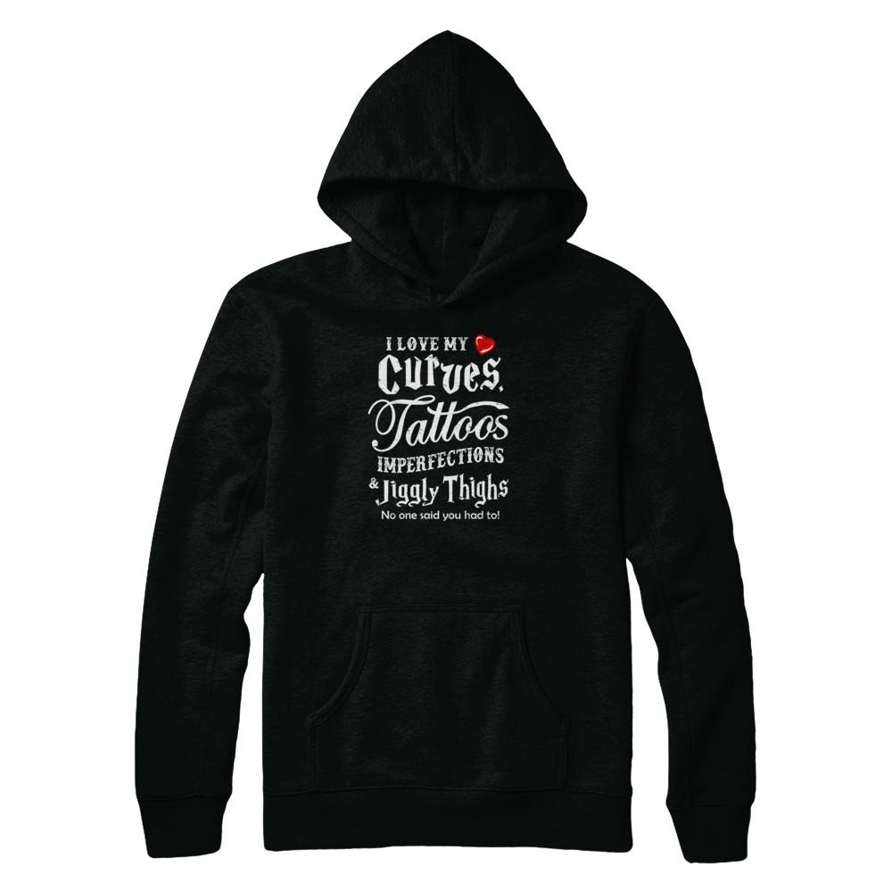 Love My Curves Tattoos Imperfections Tattooed Gifts-T-Shirt & Tank Top-Pullover Hoodie-Black