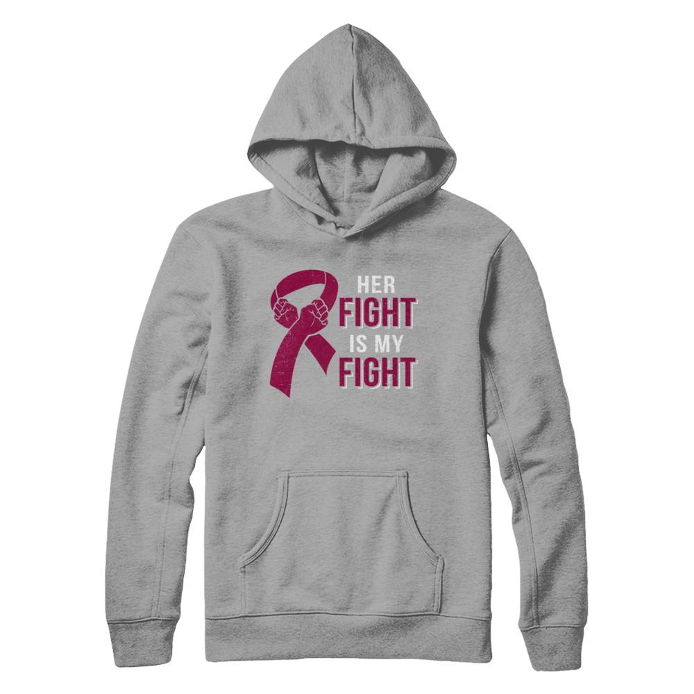 Her Fight Is My Fight Multiple Myeloma Awareness-T-Shirt & Hoodie-Pullover Hoodie-Light Steel