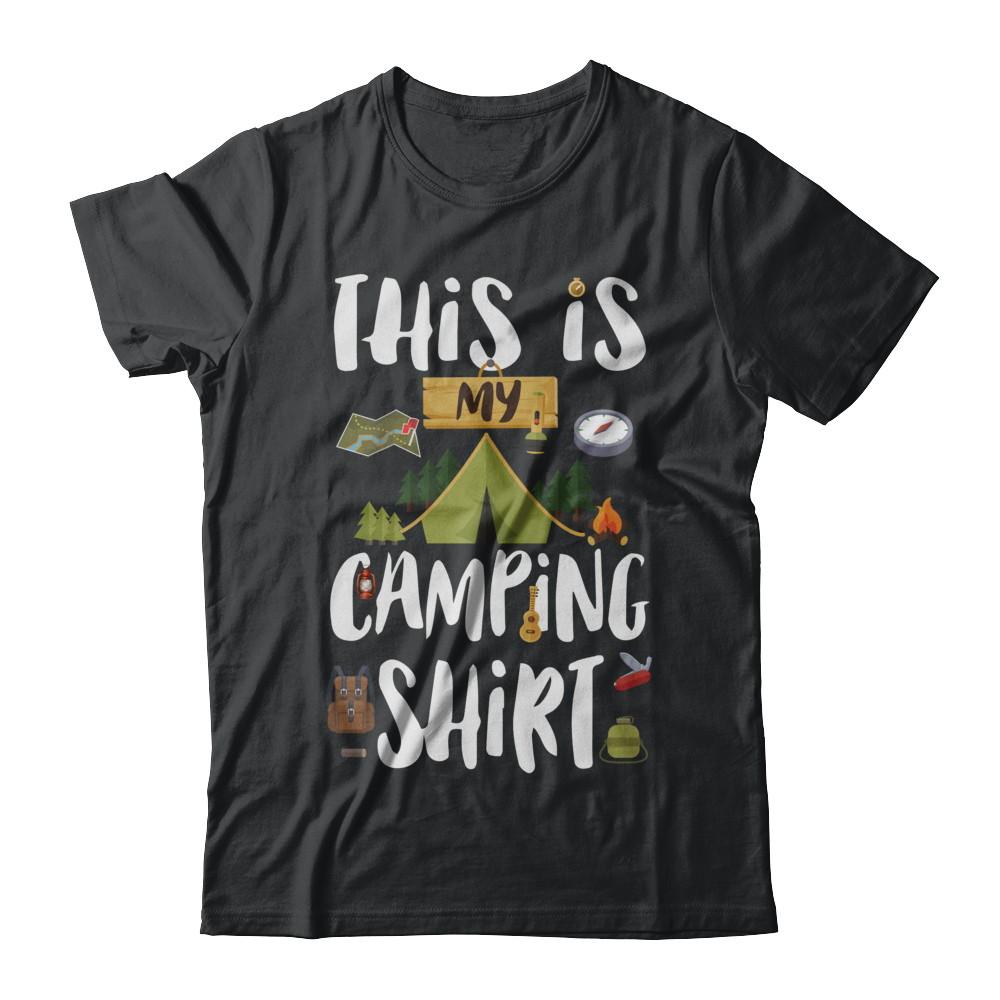 Funny This Is My Camping-T-Shirt & Hoodie-Classic T-Shirt-Black
