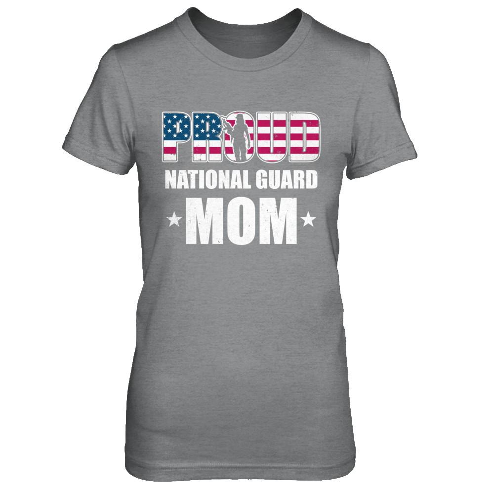 Proud National Guard Mom Veteran Mothers Day-T-Shirt & Hoodie-Women's T-Shirt-Sport Grey