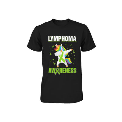 Inspirational Lymphoma Awareness Unicorn Support Youth-Youth Shirt-Toddler T-Shirt-Black