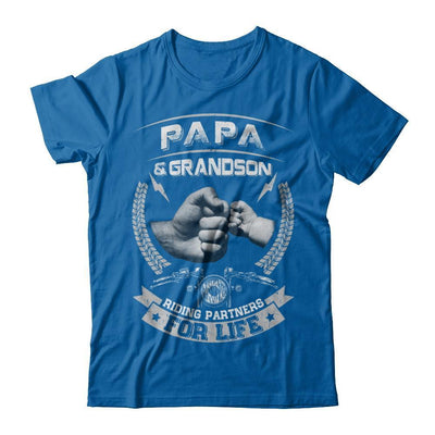 Motocross Papa And Grandson Riding Partners For Life-T-Shirt & Hoodie-Classic T-Shirt-Royal