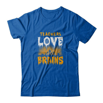 Teachers Love Brains Halloween-T-Shirt & Tank Top-Premium T-Shirt-Royal