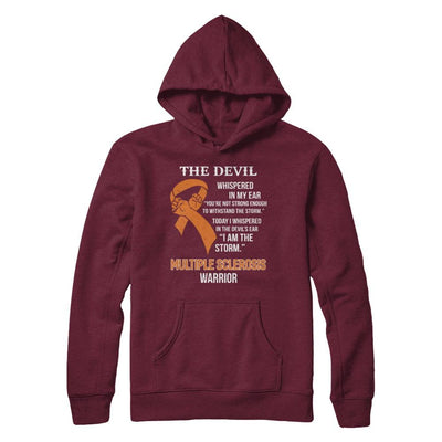 I Am The Storm Support Multiple Sclerosis Awareness Warrior Gift-T-Shirt & Hoodie-Pullover Hoodie-Maroon