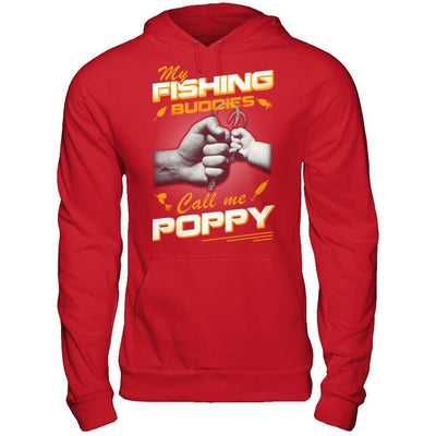 My Fishing Buddies Call Me Poppy-T-Shirt & Hoodie-Pullover Hoodie-Red