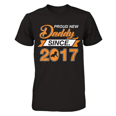 Proud New Daddy Since 2017-T-Shirt & Hoodie-Classic T-Shirt-Black