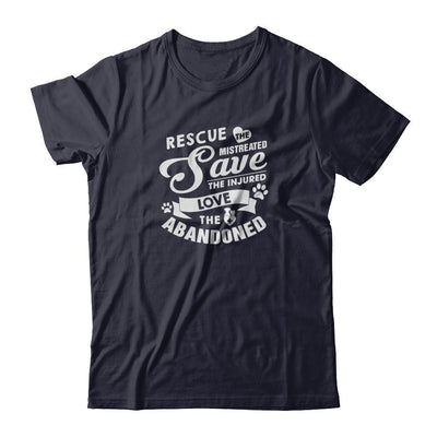 Rescue Save Love Animal Dog Lover Cat Lover Veterinarian-T-Shirt & Tank Top-Premium T-Shirt-Midnight Navy