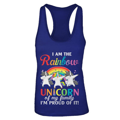 I Am The Rainbow Unicorn Of My Family Lesbian LGBT-T-Shirt & Tank Top-Women's Ideal Racerback Tank-Royal