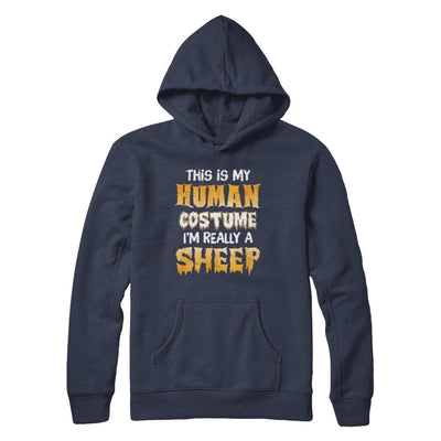 This Is My Human Costume Sheep Halloween-T-Shirt & Hoodie-Pullover Hoodie-Navy
