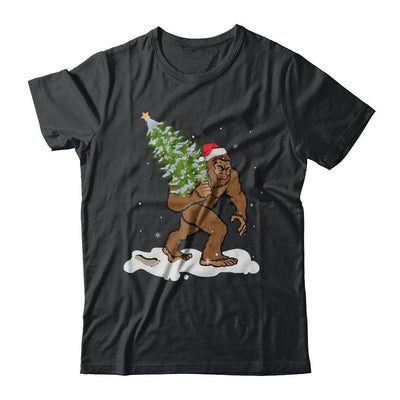 Bigfoot Christmas Tree Boys Men Sasquatch Santa Gift-T-Shirt & Sweatshirt-Classic T-Shirt-Black